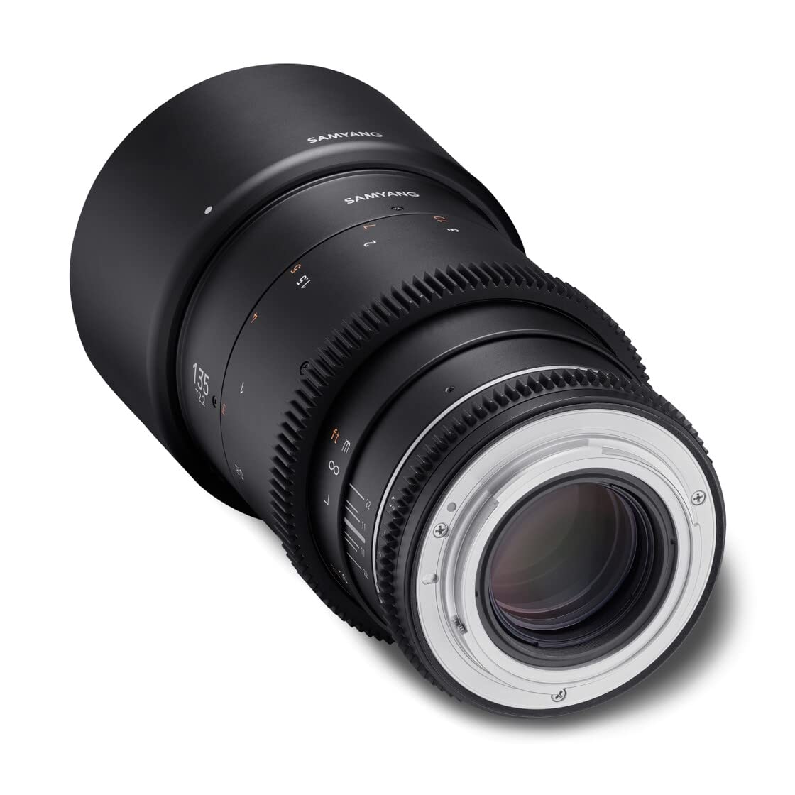 Samyang MF 135 mm T2,2 VDSLR MK2 Canon EF – Video Cine Objectif plein format à distance focale fixe pour appareil photo Canon EF EF-S, mise au point manuelle, pour EOS 5D Mark IV, 6D Mark II, 90D, 77D