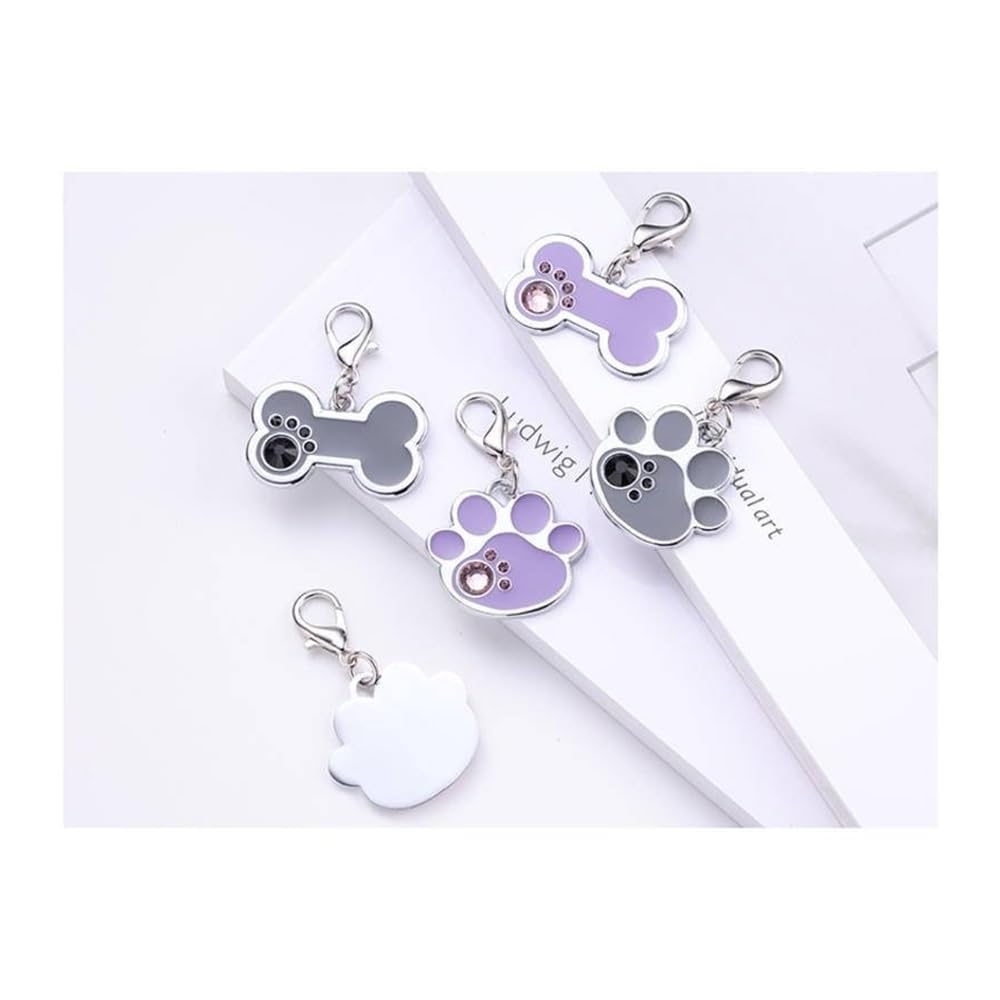 Médaille d'identification pour chien et chat - Avec nom - Personnalisable - Accessoires de cou - Chiot - Gravure personnalisée