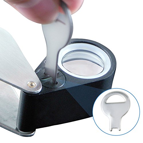 20X Magnifier Loupe Jewelry Jewelers Foldable Pocket Illuminated Magnifying Tool 21Mm U V And Led Light For Eye Rocks Stamps Coins Watches Hobbies Antiques Gems #TOP7