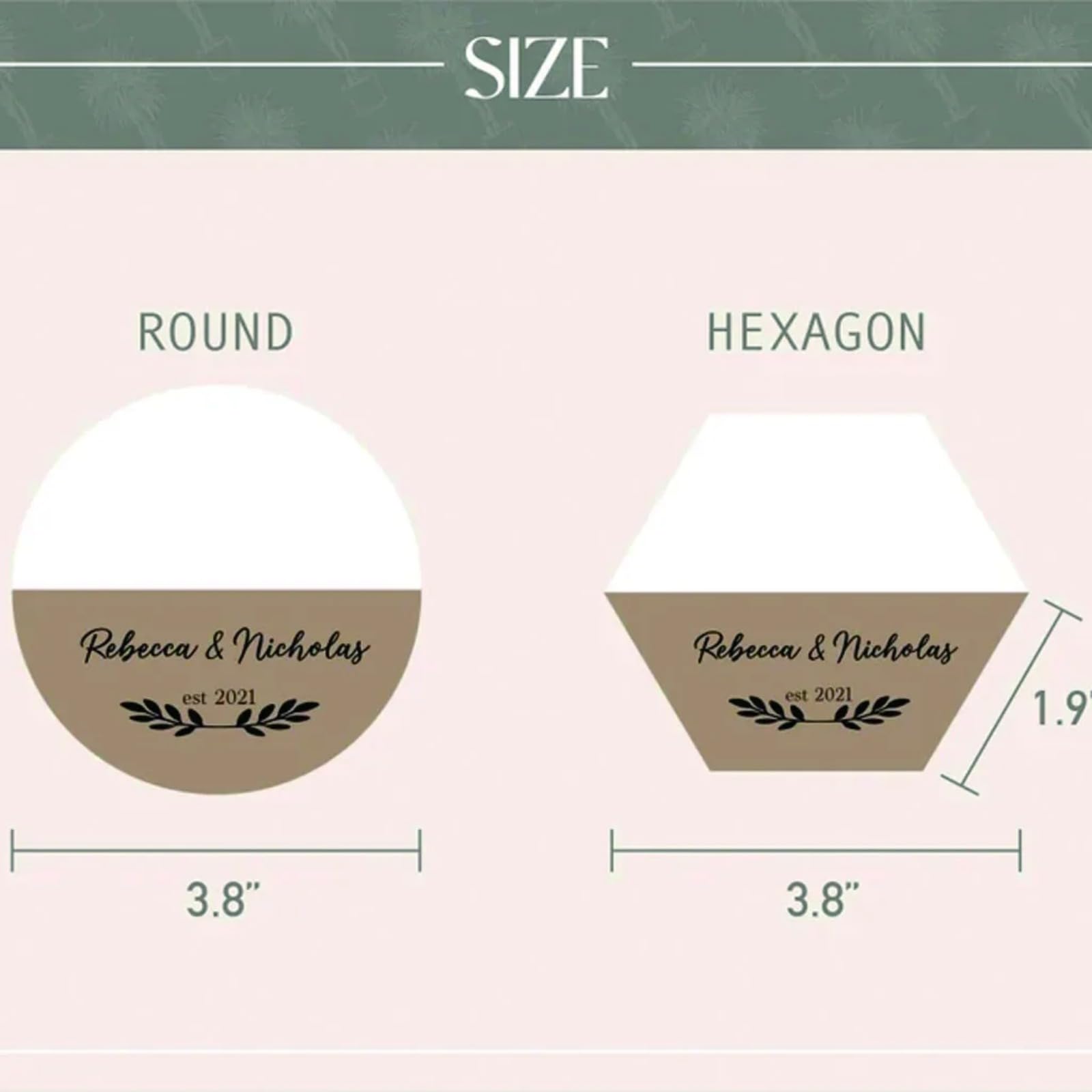 Posavasos personalizados de madera de mármol con nombre grabado redondo/hexagonal, regalos para parejas, para tazas, té, café, bebidas, decoración de mesa (hexágono, 6 piezas)