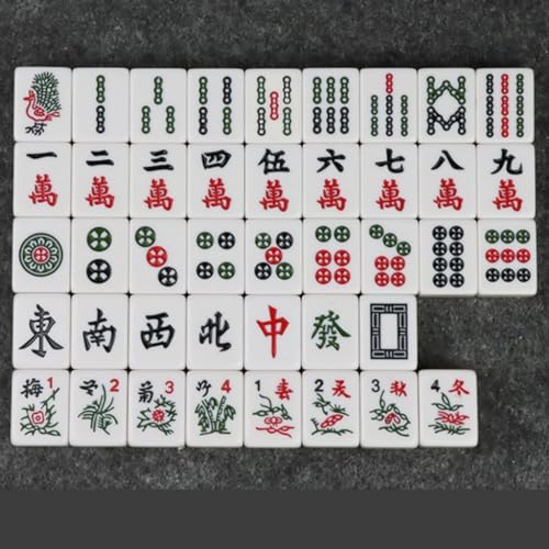 Set de Mahjong Chino, fichas medianas 36mm miniatura 5