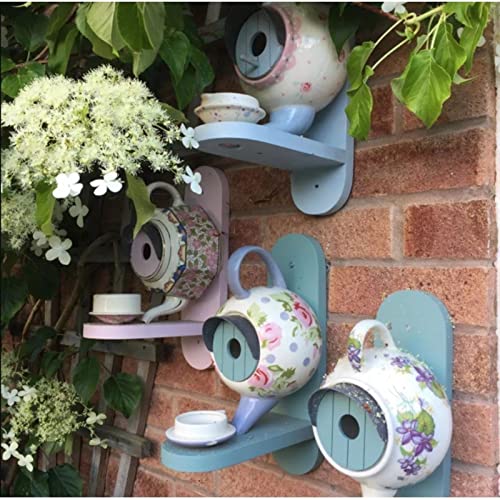 William Morris Teap Birdhouse Feeder, Bird House en Feeder hangend for tuinwerf buiten decoratie, cadeau for kolibries, kardinaal, bluebird en wilde vogels (Size : Red) - Image 3