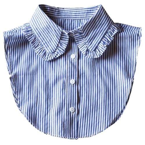 トップス Unfolk 2way detachable collar shirt Navy 61 2way detachable collar short sleeve stripe