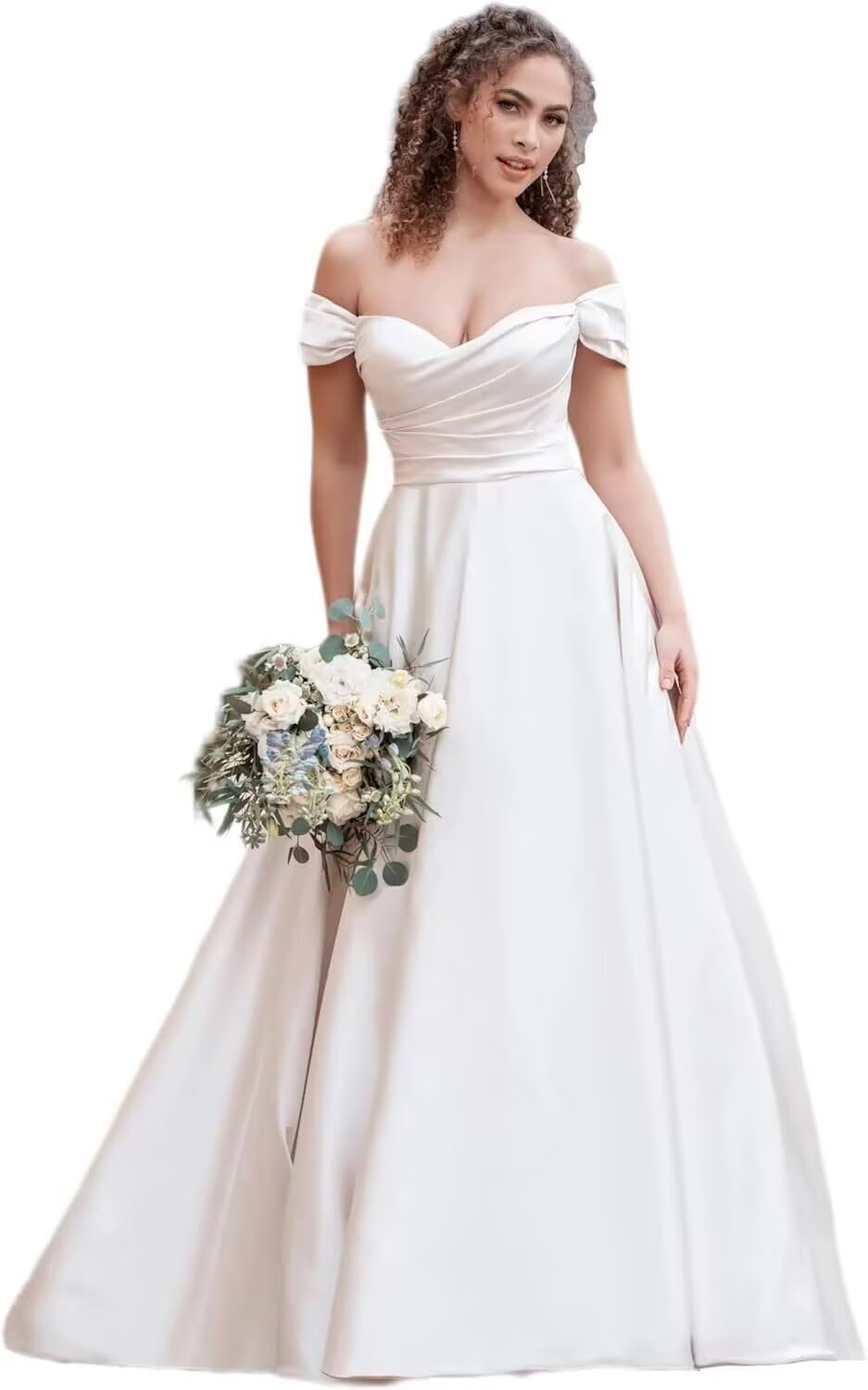 Off Shoulder Lace Wedding Dresses for Bride 2025 Ball Gown Tulle Sleeveless Beach Bohe Wedding Gown