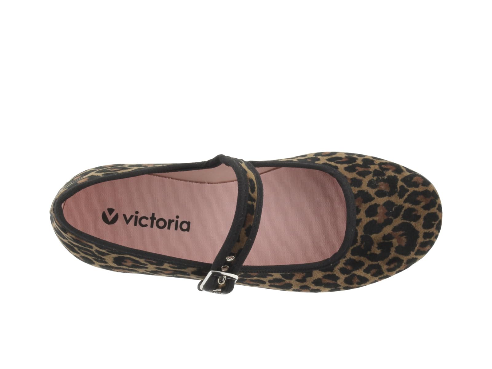 victoria Bailarinas Gong Fu 1080117 | Terciopelo Animal Print & Ribete Al Tono & Hebilla para Niña