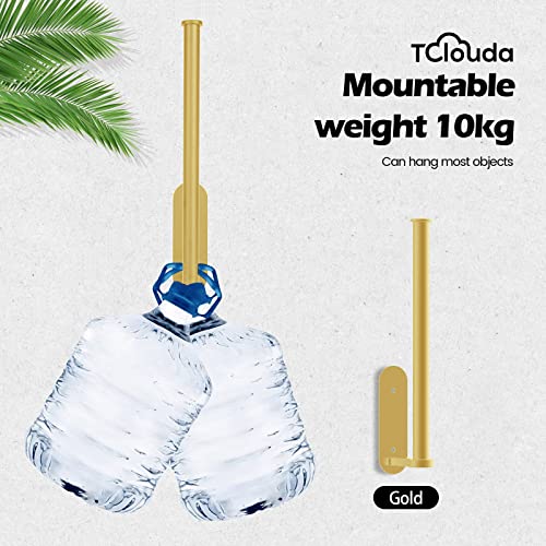 Paper Towel Holder Under Cabinet and Counter, Stainless Steel, Tclouda Aluminum Alloy Wall Mountd Paper Towel Rack, Available in Adhesive and Screws, Single Golden - Image 4