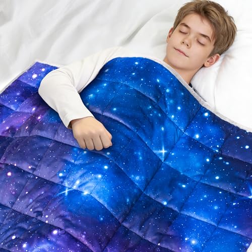 Solfres 7 lb Weighted Blanket 41x60 Nebula Galaxy