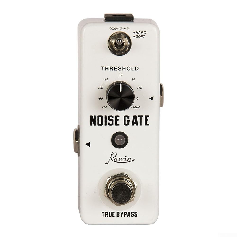 Rowin LEF319 Noise Gate Pédale pour guitare électrique Réduire le bruit, modes durs et doux
