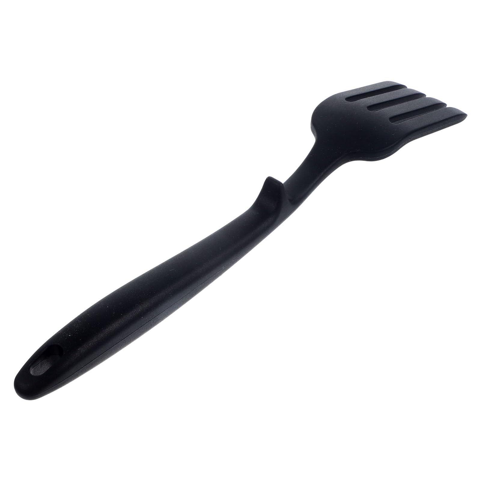 FUNOMOCYA Silicone Flexible Fork Set Dinner Forks Pasta Server Salad Mixing Fork Compact Kitchen Utensils Black White