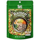 Dried ramen toppings. Dehydrated vegetables for ramen topper include Cabbage, Spinach, Chive, Carrot, Corn, Greenpea & Shitake mushrooms. (5.83oz mixed vegetables)