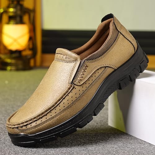 Image of COSIDRAM Men's Slip-On Loafers Lightweight Walking Shoes Daily Casual Wear | Convenient slip-on design, timeless casual shape, suitable for daily outings and light outdoor activities
