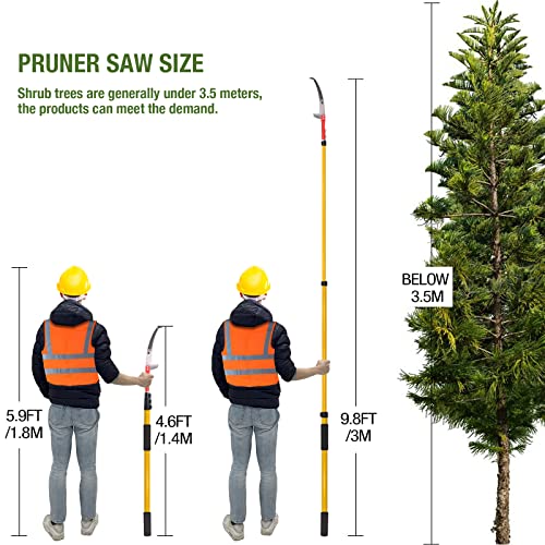 Scalebelly 4.6-10 Foot Telescoping Pole Saws For Tree Trimming, Extendable Tree Trimmer Pruning Saw For Branches, Manual Branch Cutter Tree Pruner #TOP2