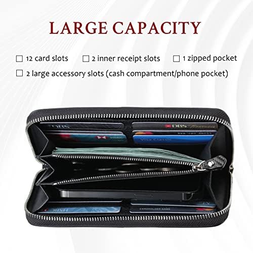 Large Wallets for Women Zip Around Ladies Clutch Long Wallets4
