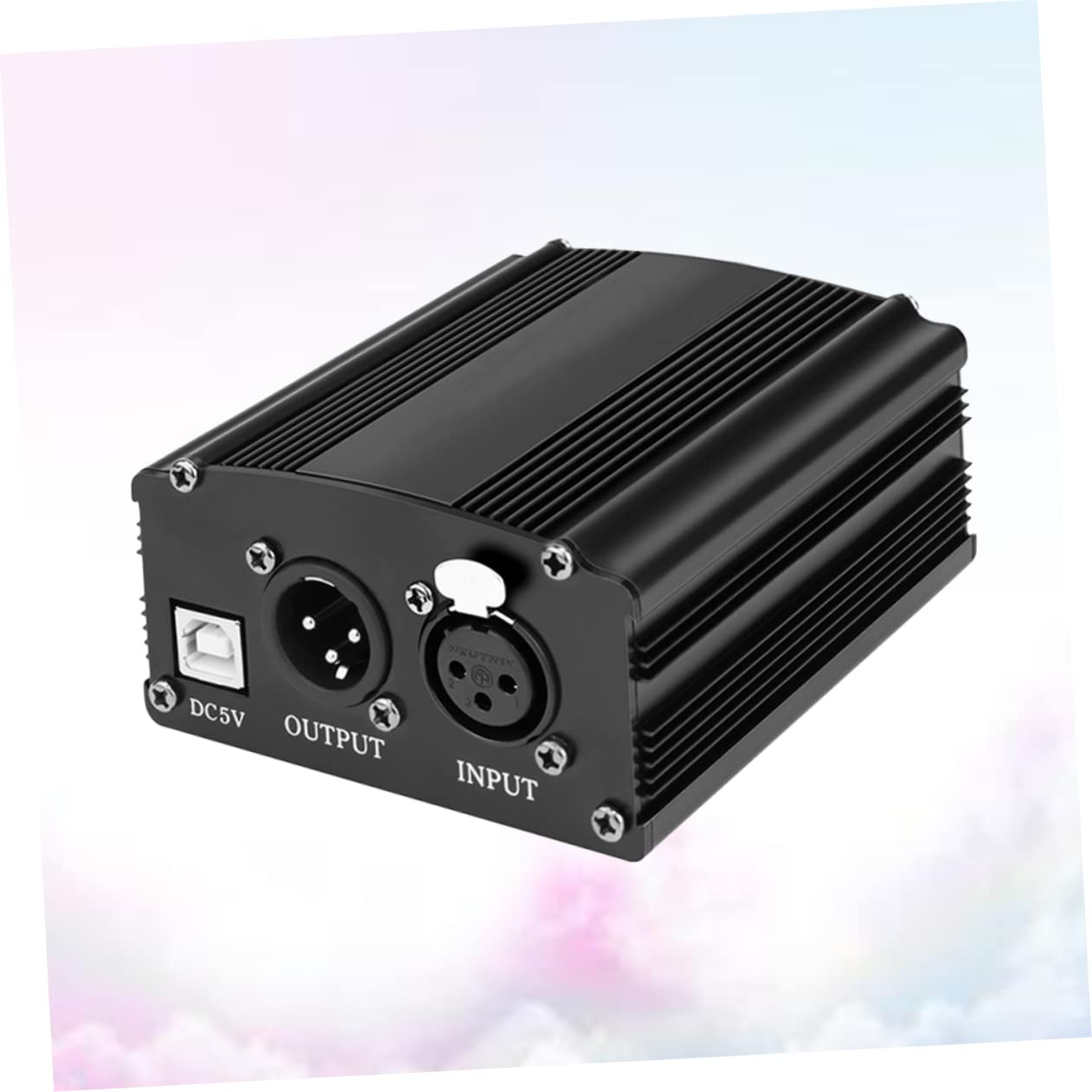BESTonZON Fuente De Alimentación Entrada USB para Micrófono De Condensador para Grabación y Transmisión Estudios o Salas De Ensayo