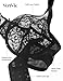 Vertvie Minimizer Bras for Women Full Coverage Underwire Supportive Bra Plus Size Lift Unlined Lace Bralette for Large Bust(Black,36DD)