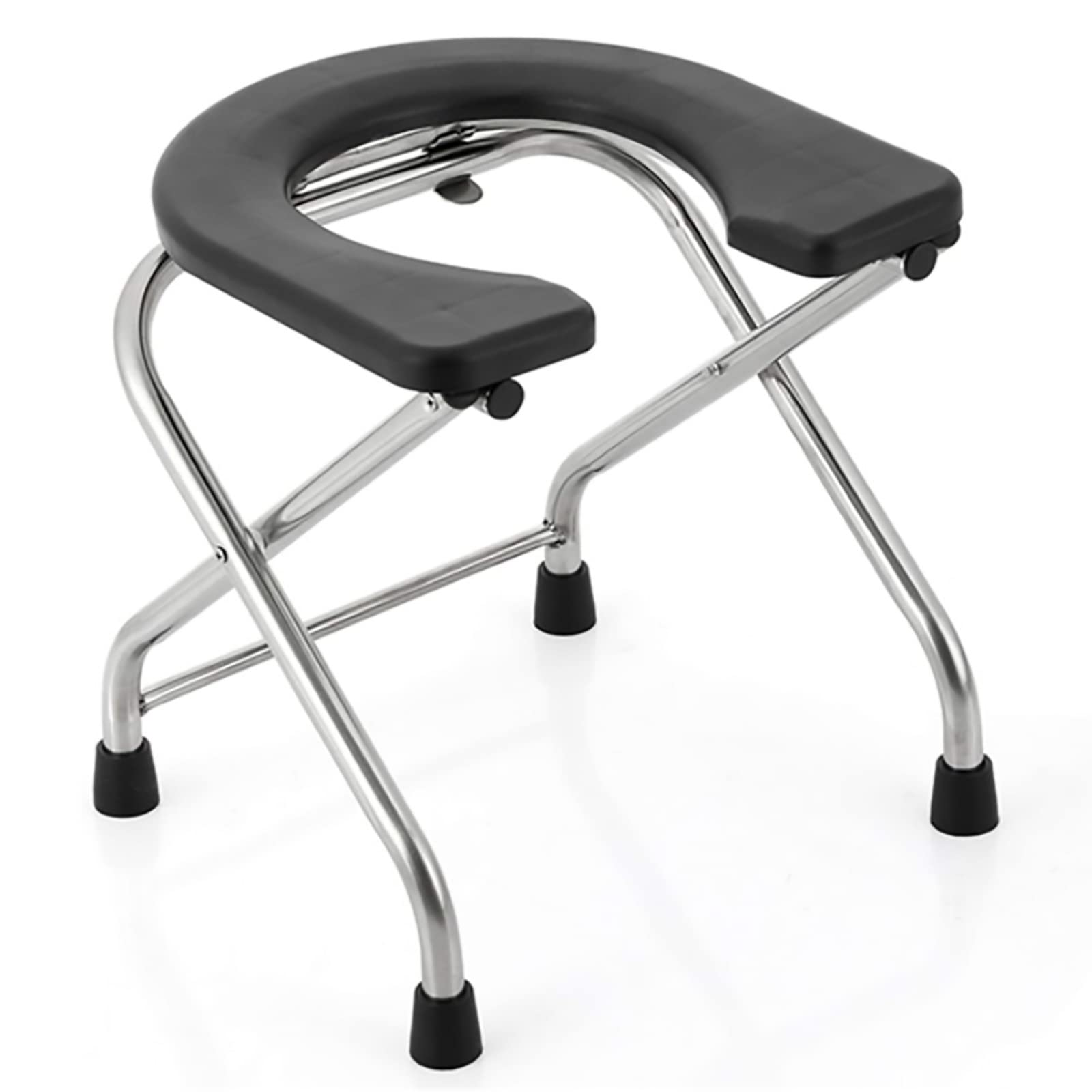 BHGFYXBS Bedside Commodes, Chair With Toilet Handicapped Folding Armrests Ergonomic Seat Non-Slip Feet Perforated Folding Portable Toilet Chair,Multicolored-A,Multicolored-A,Multicolored-A