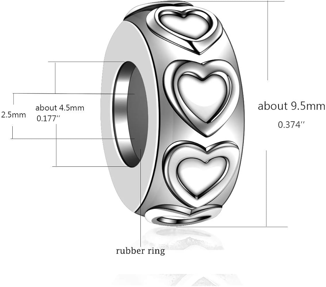 Charm Distanziatore In Argento Sterling 925 Per Braccialetti Pandora - Foto 9