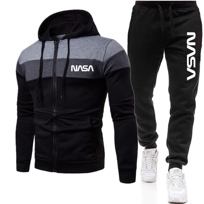 Survêtement homme NASA zippé avec capuche protectrice et pantalon ajusté XL