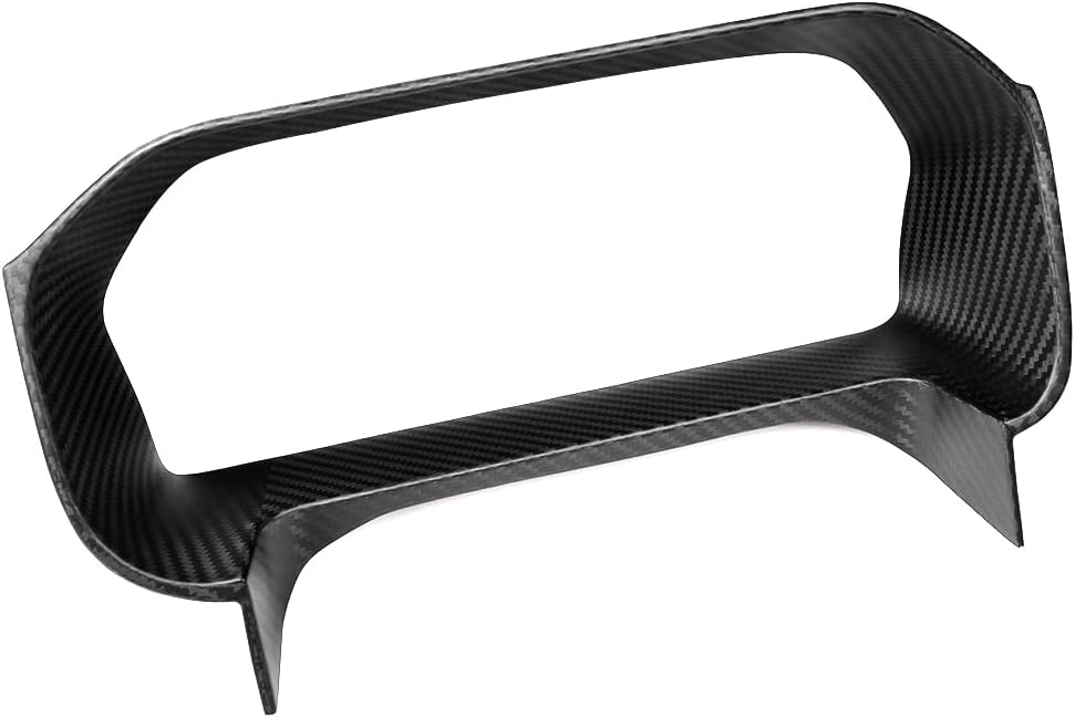 Carbon Fiber Instrument Speedometer Frame for Bronco Raptor R Off-Road Outer Banks Pickup Truck 2021 2022 2023 2024,for Bronco Navigation Display Cover (Matte Carbon Fiber)