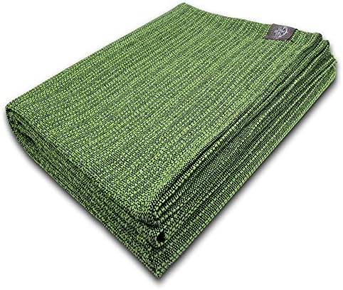 Craft Story Koc Fatima, w fioletowo-czerwono-zielono-żółte paski, ze 100% bawełny, narzuta na sofę, koc piknikowy, użytkowy, ok. 170 x 220 cm