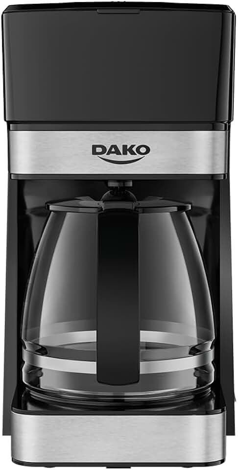 Cafeteira Elétrica Dako 220V, 1,5 Litros, 38 Cafezinhos, Preta, 18,8x33,1x26cm, Sistema Corta-Pingos, Manter Aquecido, Jarra de Vidro, Filtro Reutilizável, Uso Doméstico