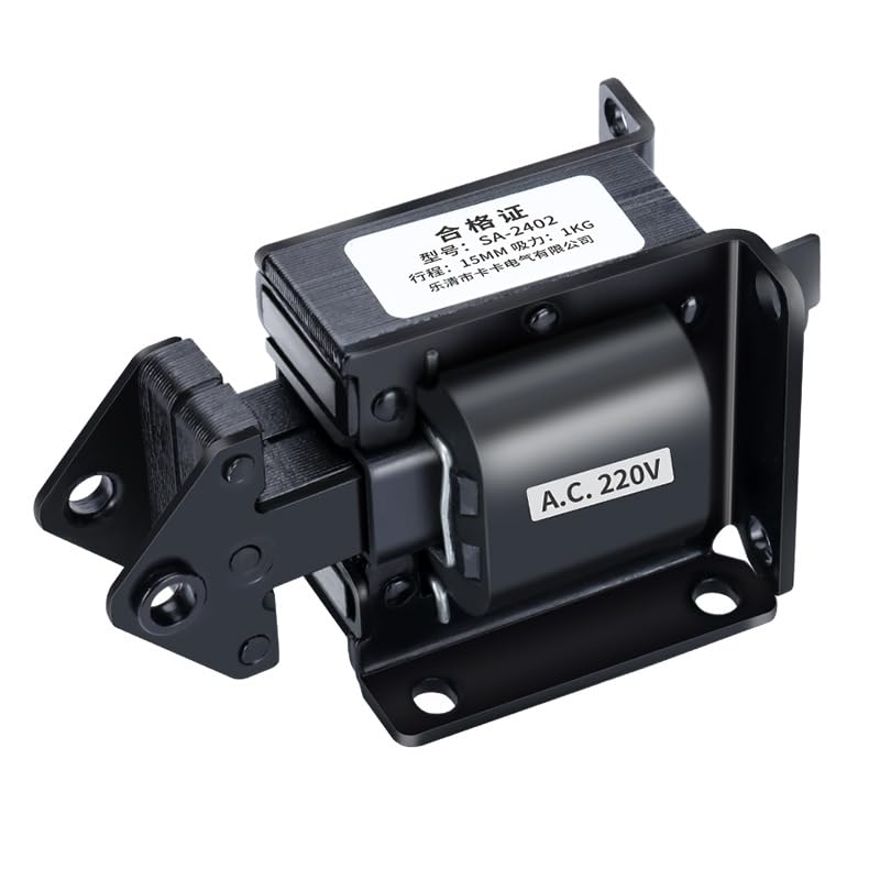 AC Traction Electromagnet, AC 220V Red Copper Coil Electric Magnets, sa2402/2502/2602/3502/3702/4502/4602, Electromagnetic Solenoid(Sa-992 0.5KG 10mm)