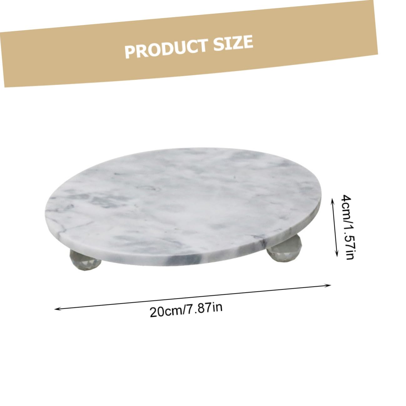 FOMIYES Bandeja Decorativa Diseño Elegante y Delicado de Mármol Redonda Multifunción para Frutas y Joyas Adecuado para Restaurante y Decoración de Escritorio
