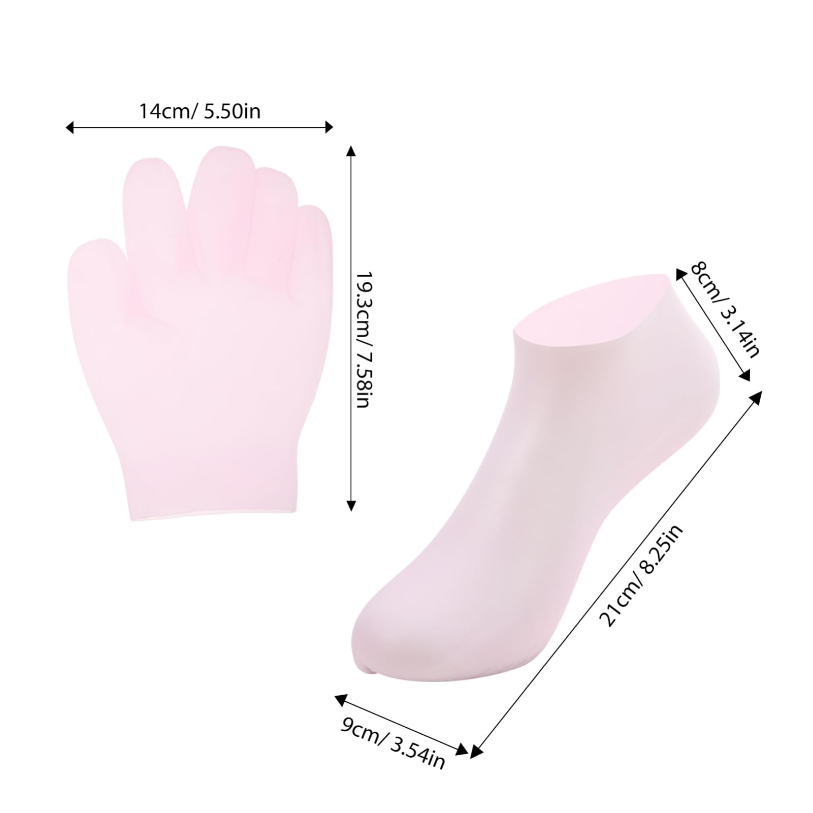 Gogogmee Moisturizing Gloves Socks Set Overnight Hand Foot Care Elastic Non-slip Essential Oils Softening 2 Pairs
