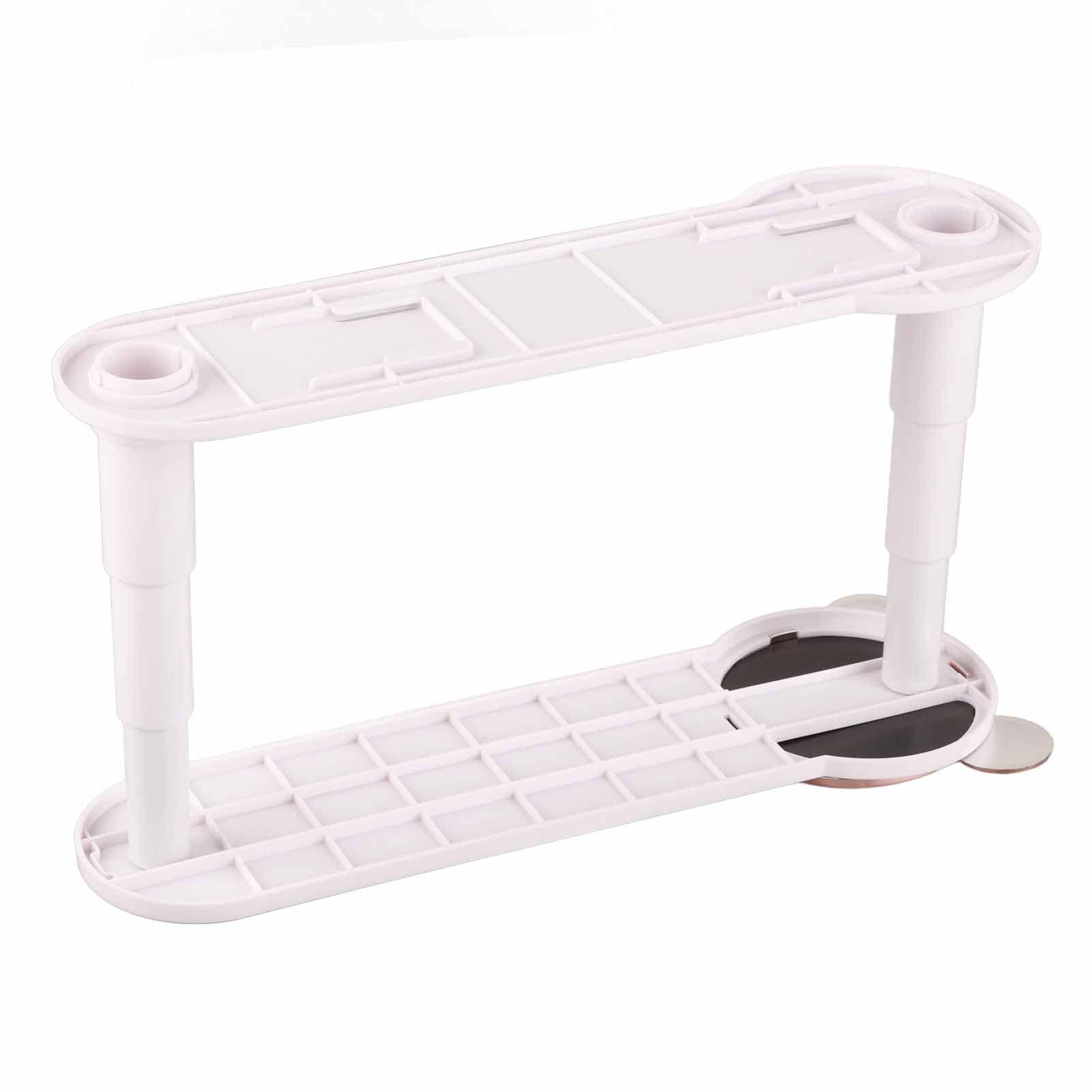 Clothes Hanger, Storage Rack, Multifunctional Punch- Hanger Hook, Home Balcony Clip Hanger Collector (White)