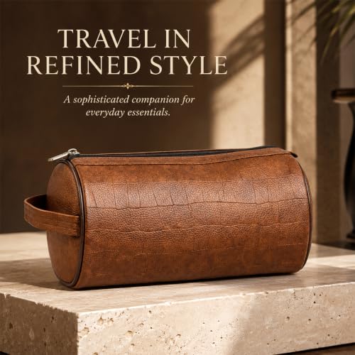 Image of SNDIA PU Leather Toiletry Travel Bags for Men