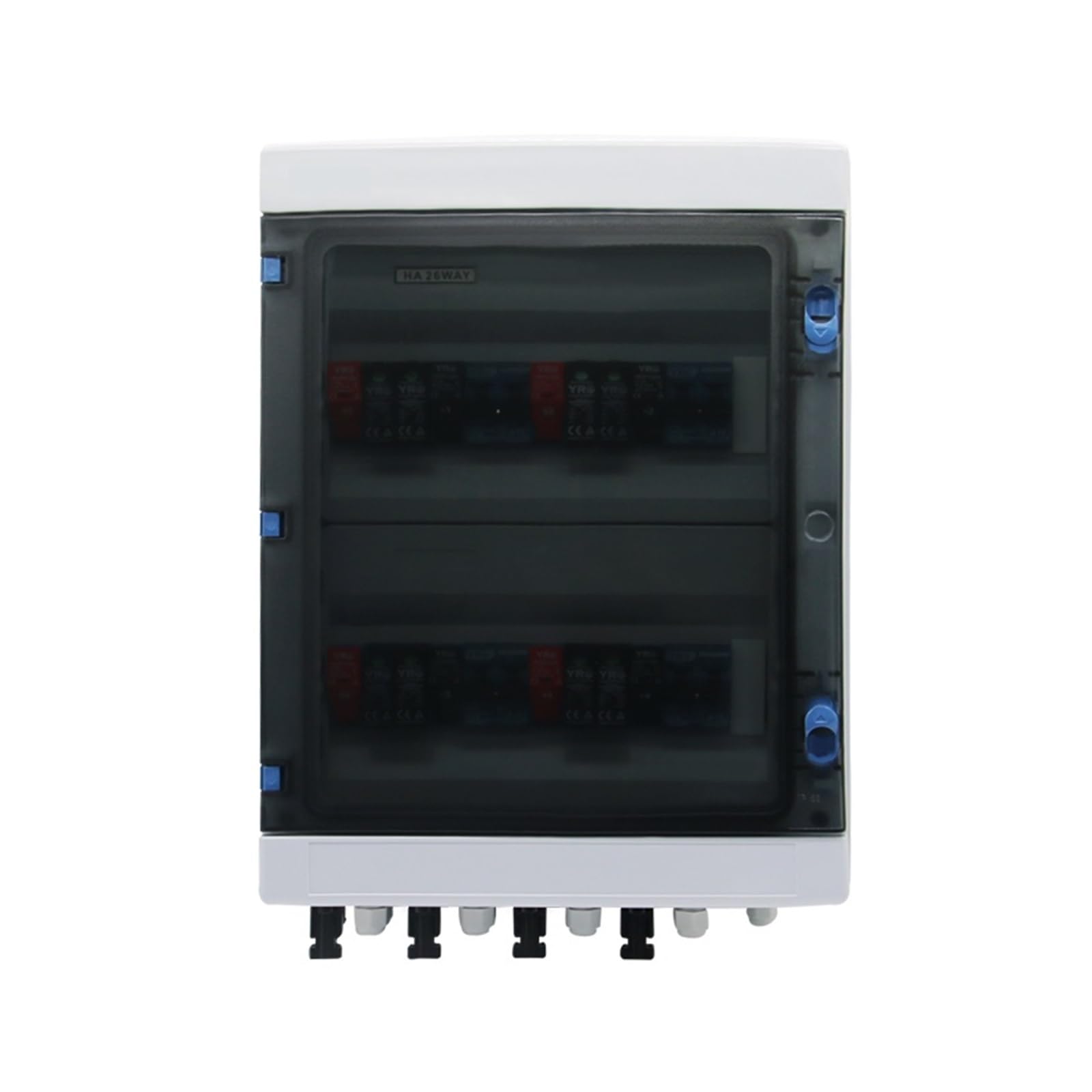 Solar PV DC Combiner Box 4 String PV Solar Combiner Box 4 in 4 Out Photovoltaik Stromverteilerkasten Komplettset Elektrische Ausrüstung (Color : 6 In 2 Out 1000V)