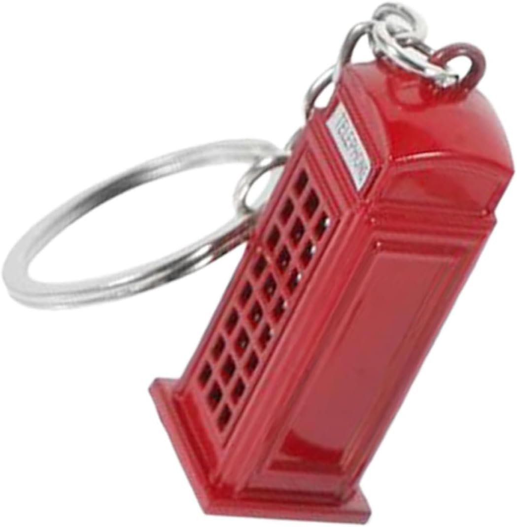 London Telephone in Zinc Booth Pendant Keychain Alloy for Keys