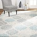 Home Dynamix Boho Andorra Bohemian Area Rug, Transitional Gray/Aqua/Ivory 7'9"x10'2"