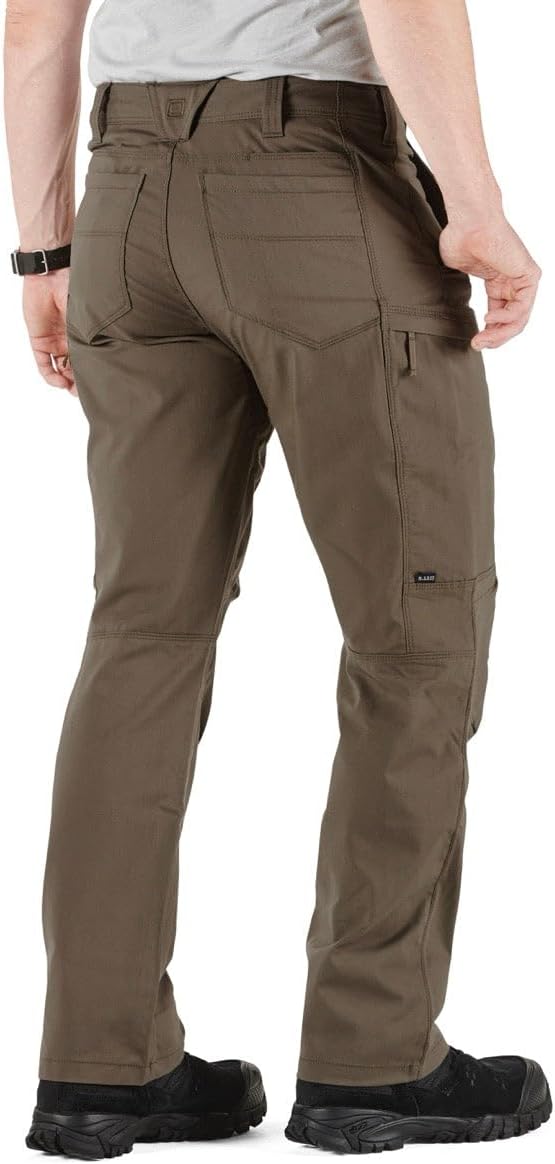 5.11 Tactical Men's Apex Pants, Regular Fit, Gusseted, 10 Pockets, Style 74434ABR, Tundra, 40W x 30L - Image 4
