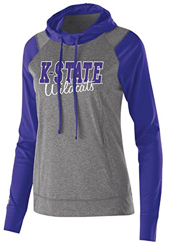 NCAA Kansas State Wildcats Women's Echo Hoodie, X-Large, Graphite/Purple