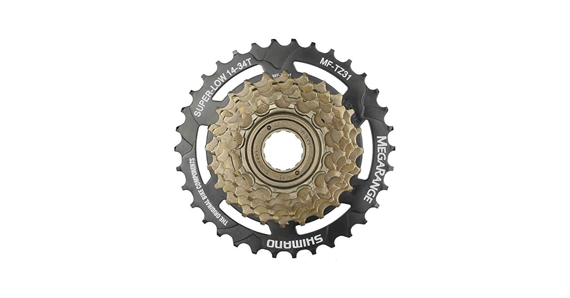 SHIMANO - a11657 Shimano MF-TZ31-7 Speed Cassette Freewheel Screw-On 14-34T