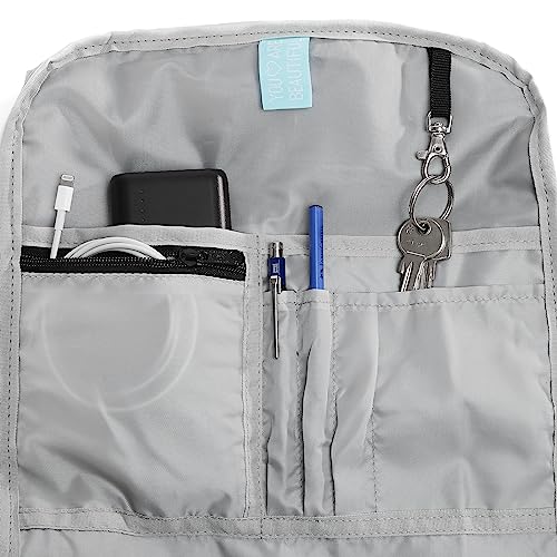 Ela Mo Rucksack Damen - Rolltop schön u. durchdacht - Laptop Rucksäcke für Frauen - Anti Diebstahl Tasche für Schule, Uni, Business (Beauty in Darkness)