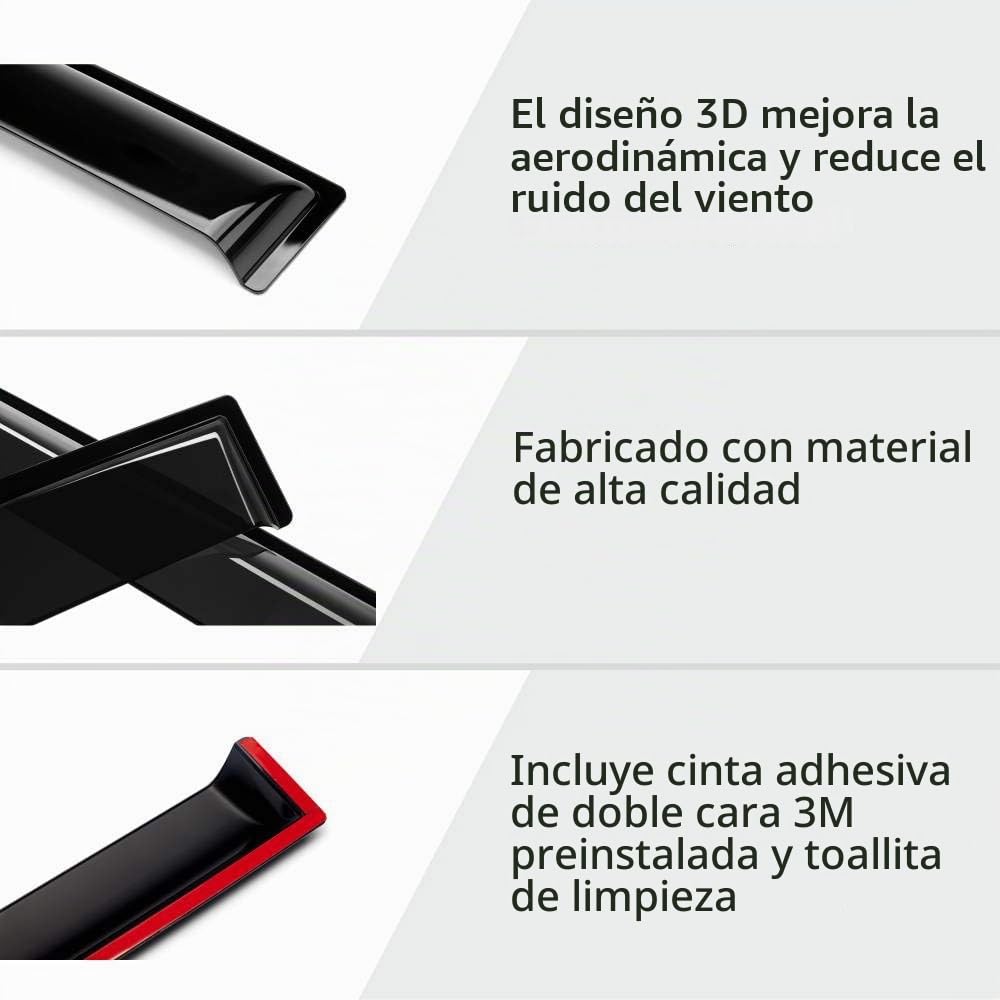 Voron Glass Deflectores para/Compatible con Dacia Duster 10-17 - Adhes 4ud