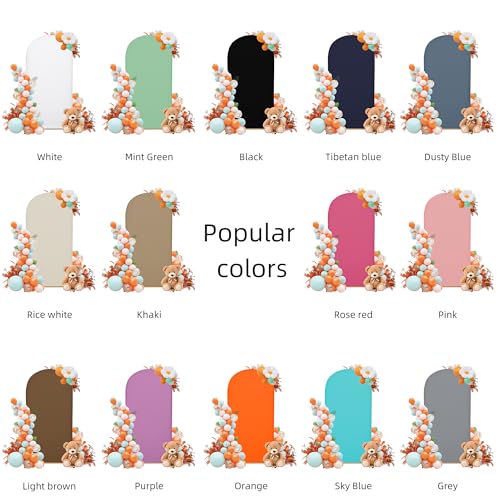 Wedding Arch Cover 6.6FT Arch Backdrop Cover Spandex Fitted Arch Cover for Round Top Chiara Backdrop Stand Covers for Wedding Birthday Party Baby Shower Banquet Ceremony Decoration - Image 7