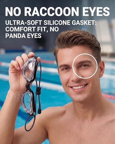 Image of Aegend Swim Goggles, Swimming Goggles No Leaking Full Protect Adult Youth