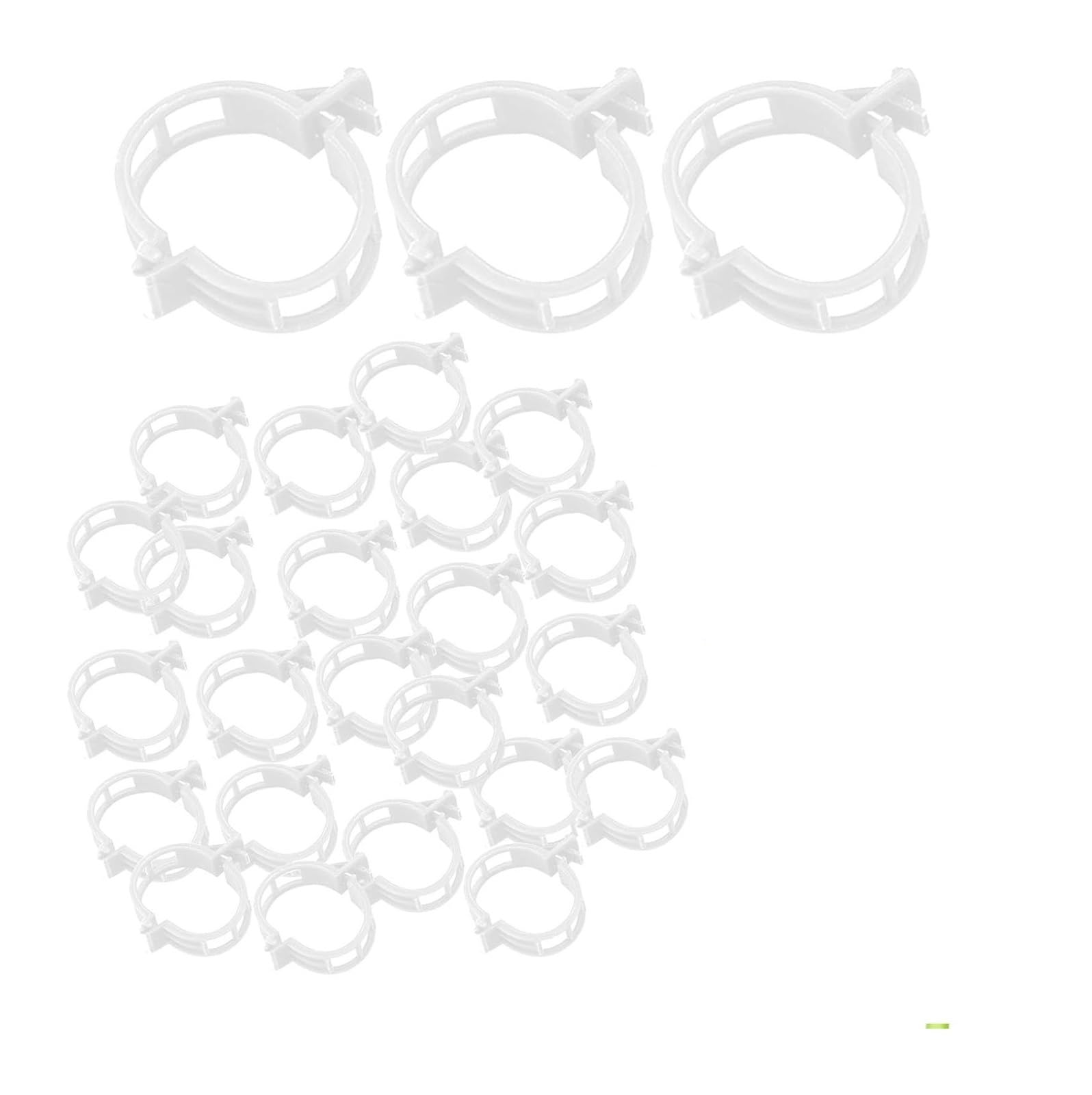Attaches de Jardin, Clips de Support for Plantes Jardin, 300 pièces, Blanc, Vert, for tiges Vigne(Wit)
