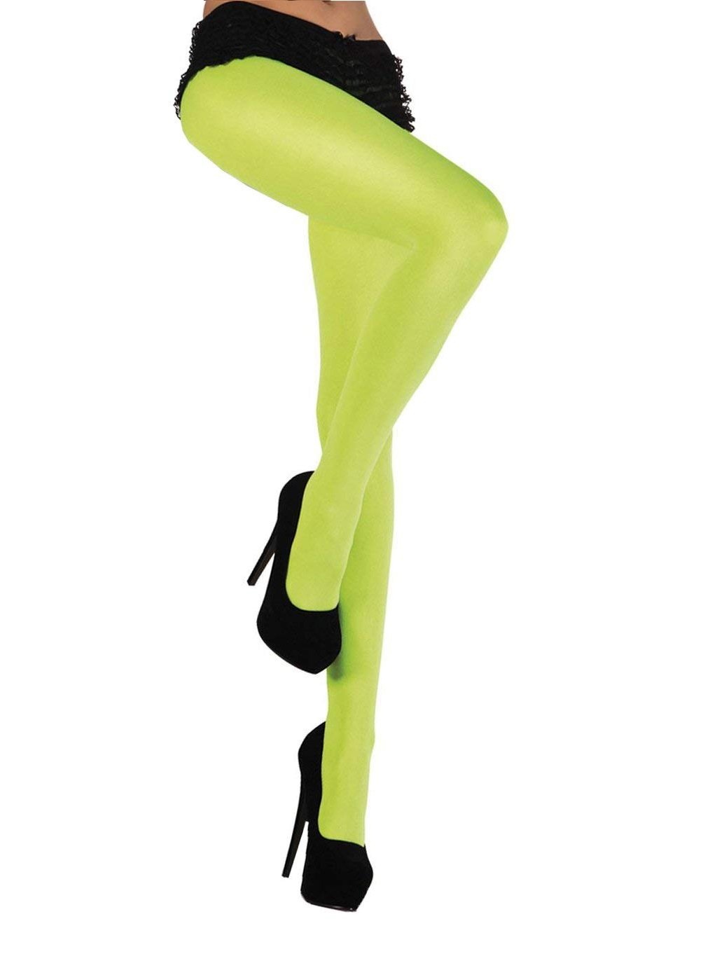 Boland 02231 One Size Green Opaque Tights Fancy Dress Accessory