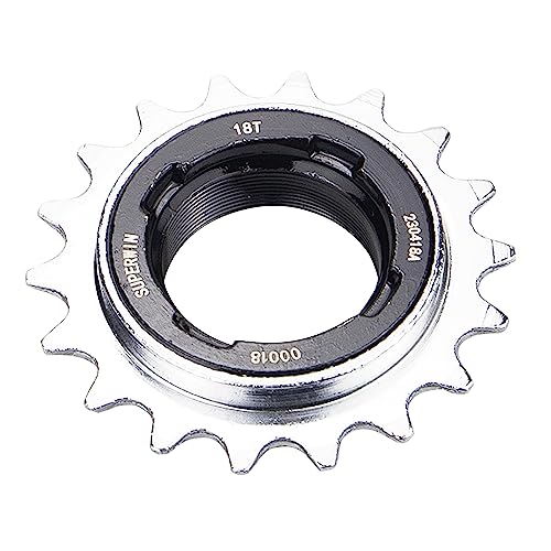 MAKELEN Single Speed Bike Freewheel 18T Compatible with 1/2'' x 1/8'' Bicycle Freewheel Threaded Type Freehub Replacement Parts