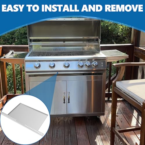 Image of SafBbcue Grease Tray for Blaze 40 inch 5-Burner, Stainless Steel | Direct replacement for Blaze 40 inch 5-Burner, Fits Traditional & LTE grills, Rust-proof, easy clean, fire-resistant