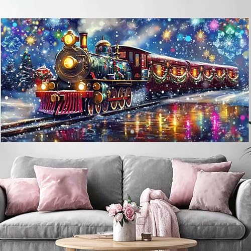 Diamond painting adulte Noël 80x240cm broderie diamant 5D DIY