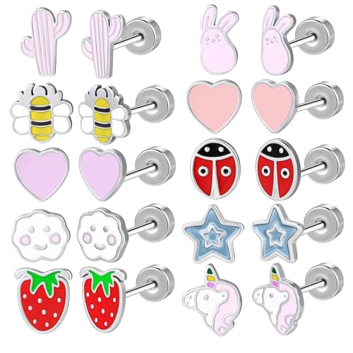 Petites boucles d'oreilles tige anti-irritation en acier 20 g pour piercing d'oreille sensible