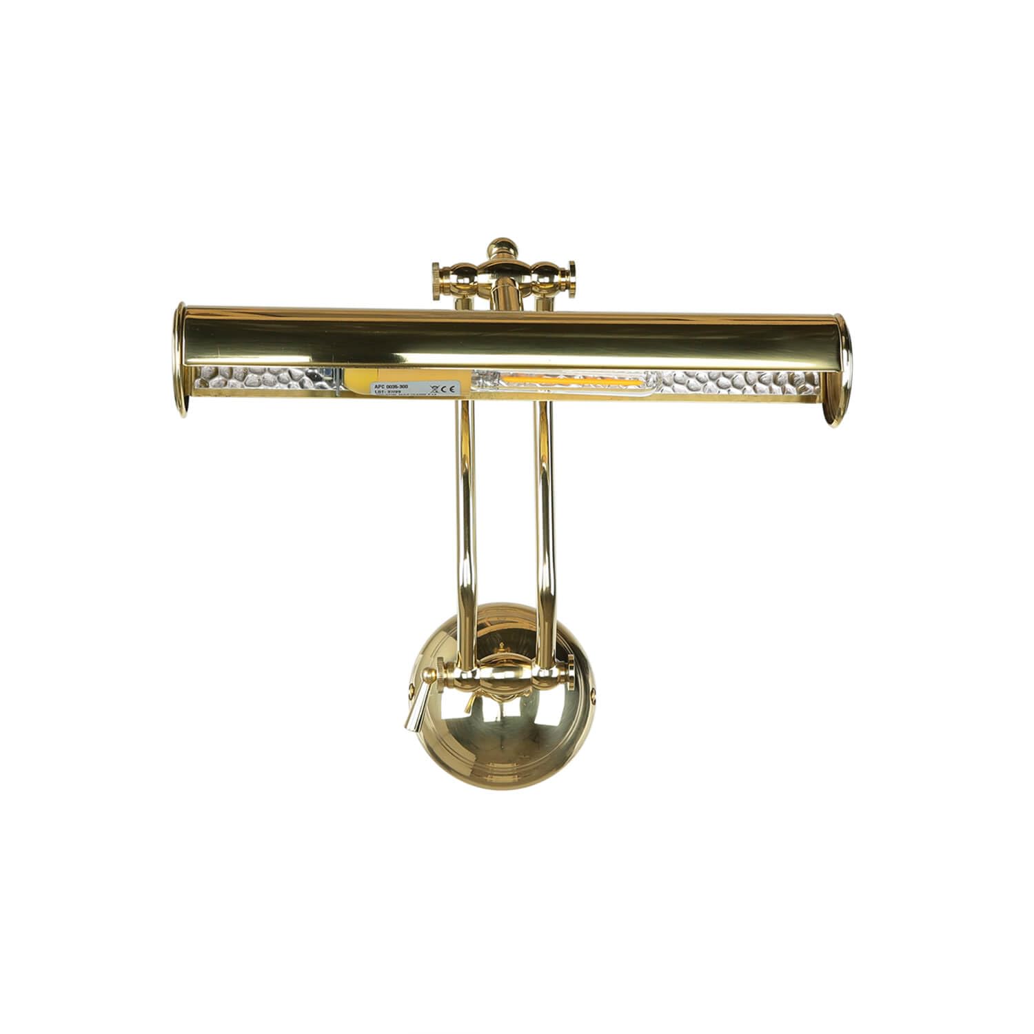 Lámpara para cuadros con articulaciones móviles de latón bronceado auténtico W: 30 cm E14 intercambiable premium salón dormitorio pasillo lámpara para cuadros lámpara de pared