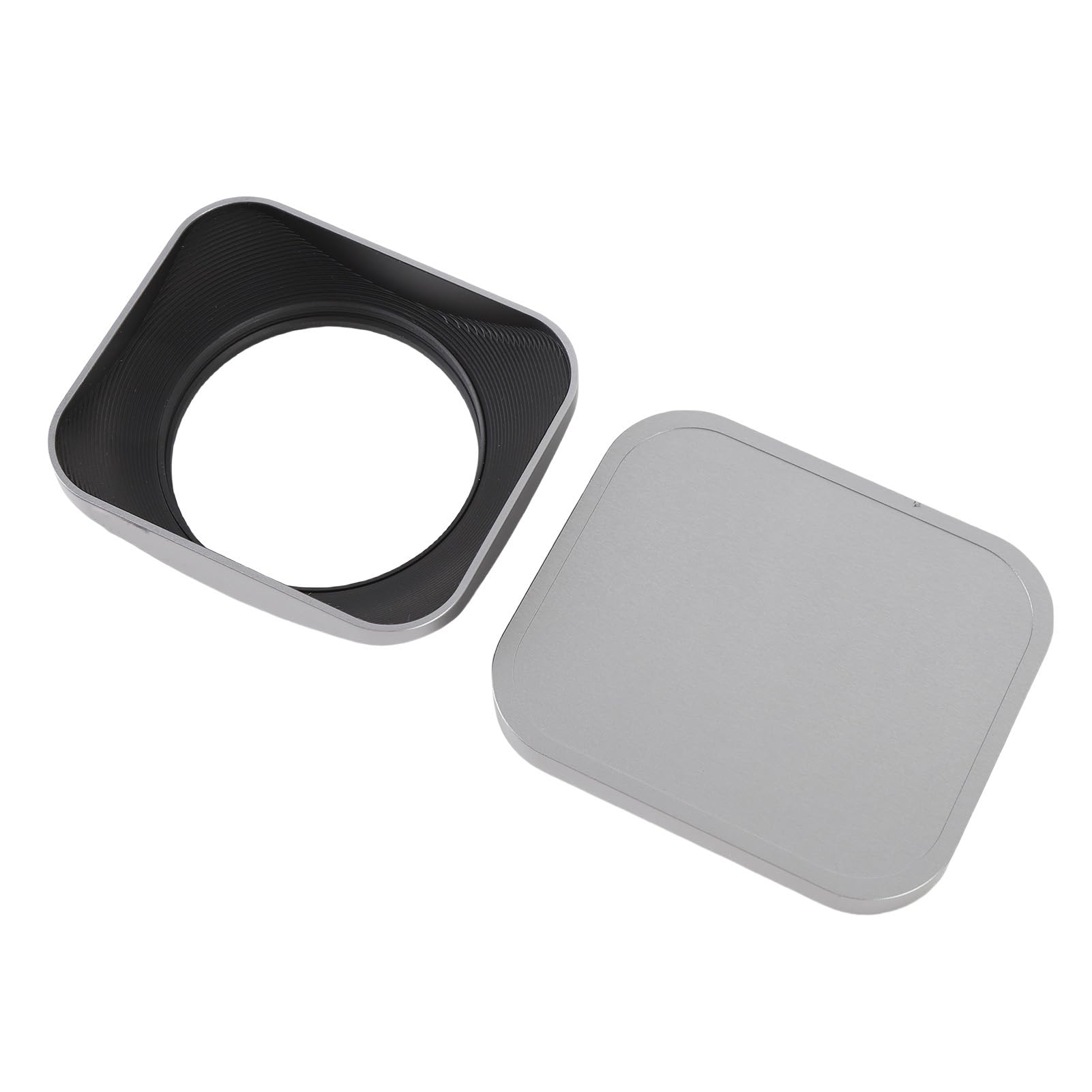 Generic Paraluce Quadrato per Fotocamera - Protezione Paraluce in Lega di Alluminio con Cappuccio, Protezione Antiriflesso e Antigraffio (52 mm)