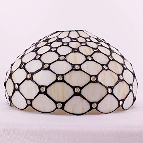 Image of WERFACTORY Tiffany Lampshade Replacement Only 12 Inch Stained Glass Shade