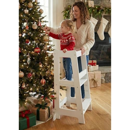 Stepup Baby Montessori Lernturm ab 1 Jahr Höhenverstellbar Tritthocker...